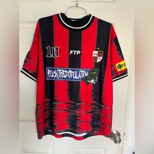 FTP Blurred Vision Soccer Jersey Red/Black  Men’s SIZE Medium